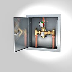 Guardian G6024 Mixing Valve, 13 Gpm, Lead Free, Recess Mounted Stainless Steel Cabinet