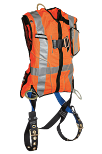 Falltech 7018Lxo Vest Harness Class 2 3D, Non-Belted Orangetb/Mb