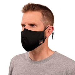 Ergodyne 48852 Skullerz 8800-Case Contoured Face Cover Mask, Case Of 120, Black, Size 2X-Large/3X-Large