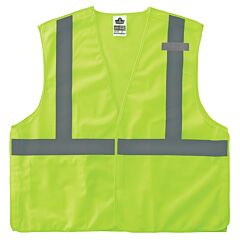 Ergodyne 24541 Glowear 8215Ba-S Economy Breakaway Mesh Vest Class 2, Lime, Size X-Small