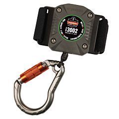Ergodyne 19302 Squids 3002 Retractable Tool Lanyard, Belt Clip + Carabiner, Gray, 48"