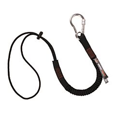 Ergodyne 19005 Squids 3105 Economy Single Carabiner Lanyard, Black, Standard