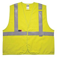 Ergodyne 21463 Glowear 8261Frhl Hi-Vis Fr Safety Vest, Class 2, Dual Compliant, Lime, Size Small/Medium