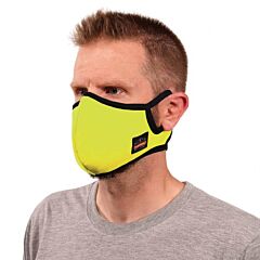 Ergodyne 48824 Skullerz 8802F(X) Contoured Face Mask With Filter, Lime, Size Large/X-Large