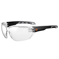 Ergodyne 59200 Skullerz Vali Frameless Safety Glasses, Sunglasses, Matte Black, Clear Lens