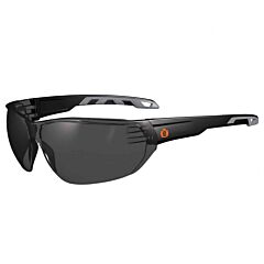 Ergodyne 59233 Skullerz Vali-Af Frameless Safety Glasses, Sunglasses, Matte Black, Anti-Fog Smoke Lens