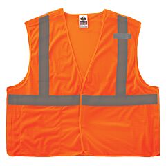 Ergodyne 24559 Glowear 8215Ba-S Economy Breakaway Mesh Vest Class 2, Orange, Size 5X-Large