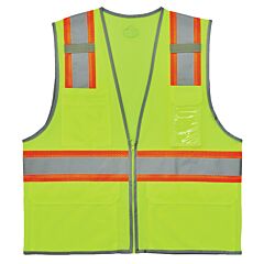 Ergodyne 24567 Glowear 8246Z-S Two-Tone Mesh Vest Type R Class 2, Lime, Size 3X-Large