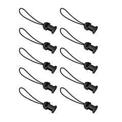Ergodyne 19165 Squids 3133 Scanner Lanyard, Loop Attachments (10-Pack), Black, 10-Pack