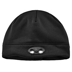 Ergodyne 16803 N-Ferno 6804 Skull Cap Beanie Hat With Led Lights, Black