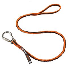 Ergodyne 19803 Squids 3101F(X) Tool Lanyard Single Carabiner, 15Lbs, Orange And Gray, 35-42"