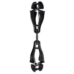 Ergodyne 19412 Squids 3420 Swiveling Glove Clip Holder, Dual Clips, Black