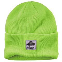 Ergodyne 16806 N-Ferno 6806 Cuffed Rib Knit Beanie Hat, Lime