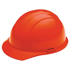 Erb 19765 Americana Hard Hat With Accessory Slots And 4-Point Slide-Lock Suspension, Hi-Viz Orange