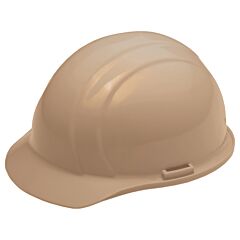 Erb 19464 Americana Hard Hat With Accessory Slots And 4-Point Mega Ratchet Suspension, Beige
