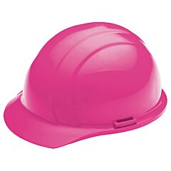Erb 19369 Americana Hard Hat With Accessory Slots And 4-Point Mega Ratchet Suspension, Hi-Viz Pink