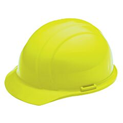 Erb 19374 Americana Hard Hat With Accessory Slots And 4-Point Mega Ratchet Suspension, Hi-Viz Yellow