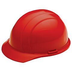 Erb 19364 Americana Hard Hat With Accessory Slots And 4-Point Mega Ratchet Suspension, Red