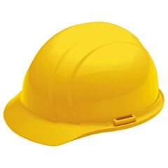 Erb 19362 Americana Hard Hat With Accessory Slots And 4-Point Mega Ratchet Suspension, Yellow