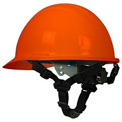 Erb 19783 Americana Hard Hat With Accessory Slots, 4-Point Mega Ratchet And 4 Chin Strap Attachment Points, Orange
