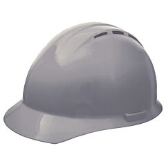 Erb 19257 Americana Hard Hat Vented With Accessory Slots And 4-Point Slide-Lock Suspension, Gray