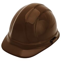 Erb 19910 Omega Ii Hard Hat With Accessory Slots And 6-Point Mega Ratchet Suspension, Brown