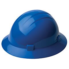 Erb 19206 Americana Full Brim Hard Hat With 4-Point Slide-Lock Suspension, Blue