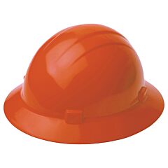 Erb 19203 Americana Full Brim Hard Hat With 4-Point Slide-Lock Suspension, Orange