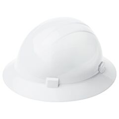 Erb 19201 Americana Full Brim Hard Hat With 4-Point Slide-Lock Suspension, White