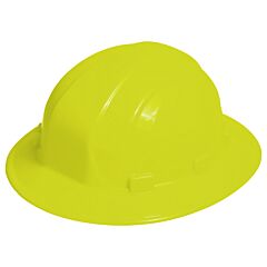 Erb 19921 Omega Ii Full Brim Hard Hat With 6-Point Mega Ratchet Suspension, Hi-Viz Yellow