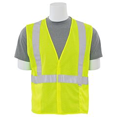 Erb 14511 Aware Wear S15 Type R, Class 2, Mesh Safety Vest With 3M Reflective Material, Yellow, Large
