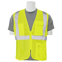 Erb 61875 Aware Wear S169 Type R, Class 2, Surveyor'S Safety Vest Mesh, Yellow, X-Large