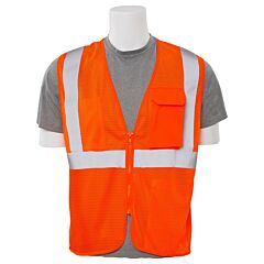 Erb 61882 Aware Wear S169 Type R, Class 2, Surveyor'S Safety Vest Mesh, Orange, X-Large