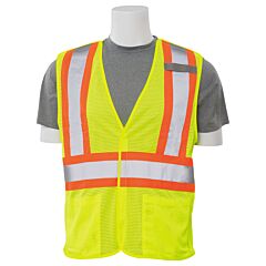 Erb 61848 Aware Wear S322 Type R, Class 2, Mesh Break-Away Safety Vest With Contrasting Trim, Yellow, 2X-Large