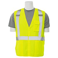 Erb 61375 Aware Wear S360 Type R, Class 2, Multi-Pocket Break-Away Safety Vest, Yellow, Medium