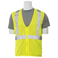 Erb 61447 Aware Wear S363 Type R, Class 2, Economy Mesh With Zip Front Safety Vest, Yellow, X-Large