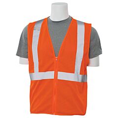 Erb 61459 Aware Wear S363 Type R, Class 2, Economy Mesh With Zip Front Safety Vest, Orange, 5X-Large