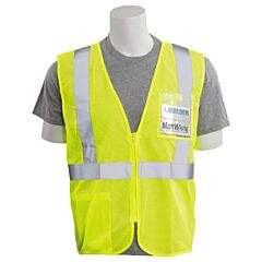 Erb 62661 Aware Wear S363Id Type R, Class 2, Mesh Zipper Safety Vest With Id Pocket, Yellow, Large