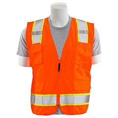 Erb 62383 Aware Wear S380Sc Type R, Class 2, Surveyor Safety Vest With Eleven Pockets, Orange, 5X-Large