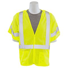 Erb 61244 Aware Wear S620 Type R, Class 3, Break-Away Safety Vest, Yellow, 4X-Large