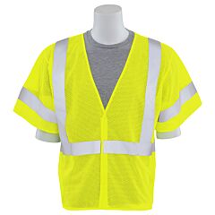 Erb 14552 Aware Wear S662 Type R, Class 3, No Pockets Mesh Safety Vest, Yellow, X-Large