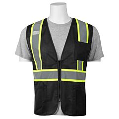 Erb 63336 Aware Wear S863C Non-Ansi Mesh Safety Vest Black, 4X-Large