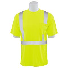 Erb 63048 Aware Wear 9006St Type R, Class 2, Birdseye Mesh Short Sleeve T-Shirt - Tall, Yellow, Medium