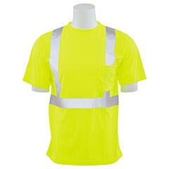 Erb 62187 Aware Wear 9006Sx Type R, Class 2, Birdseye Mesh Short Sleeve T-Shirt With X-Back, Yellow, 5X-Large