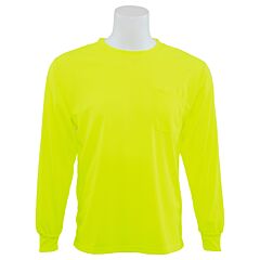 Erb 64026 Aware Wear 9007 Non-Ansi Birdseye Mesh Long Sleeve T-Shirt, Yellow, Medium