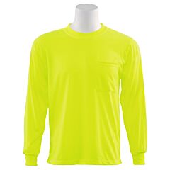 Erb 14117 Aware Wear 9602 Non-Ansi Jersey Knit Long Sleeve T-Shirt, Yellow, Medium