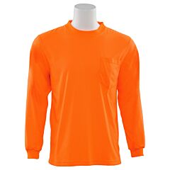 Erb 61794 Aware Wear 9602 Non-Ansi Jersey Knit Long Sleeve T-Shirt, Orange, 3X-Large