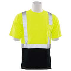 Erb 63307 Aware Wear 9601Sb Type R, Class 2, Jersey Knit Short Sleeve T-Shirt With Black Bottom, Yellow, Medium