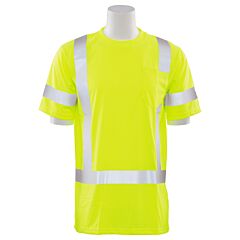 Erb 61279 Aware Wear 9801S Type R, Class 3, Jersey Knit Short Sleeve T-Shirt, Yellow, Large