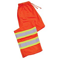 Erb 65033 Aware Wear S210 Class E Mesh Work Pants With Contrasting Trim, Orange, Large